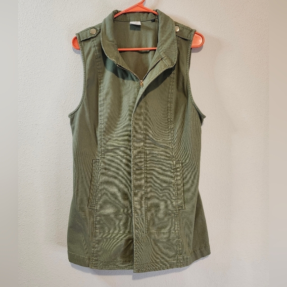 Cabi Explorer Army Green Utility Tunic Length Vest Size‎ Small Brand New - Picture 1 of 8